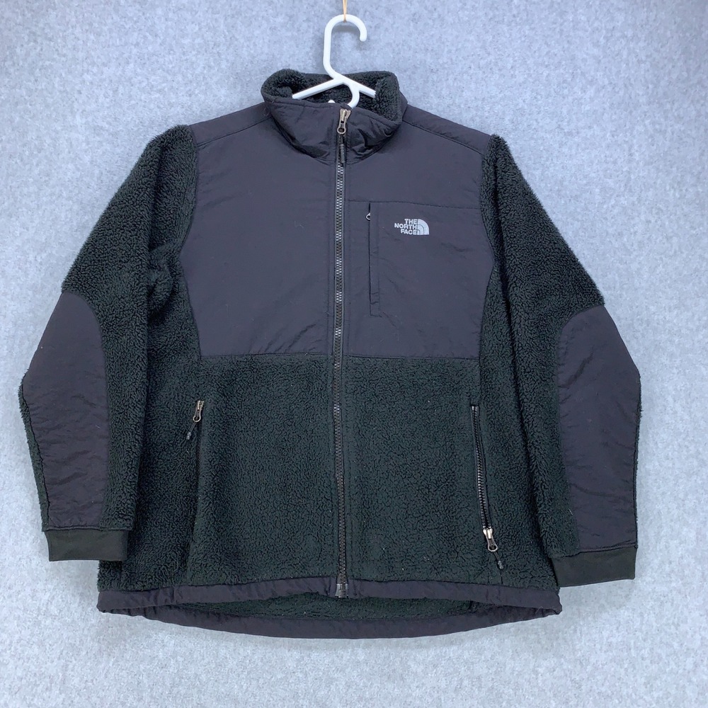The North Face Denali 2 Jacket Womens Large Black Sherpa Fleece Gorpcore Fuzzy